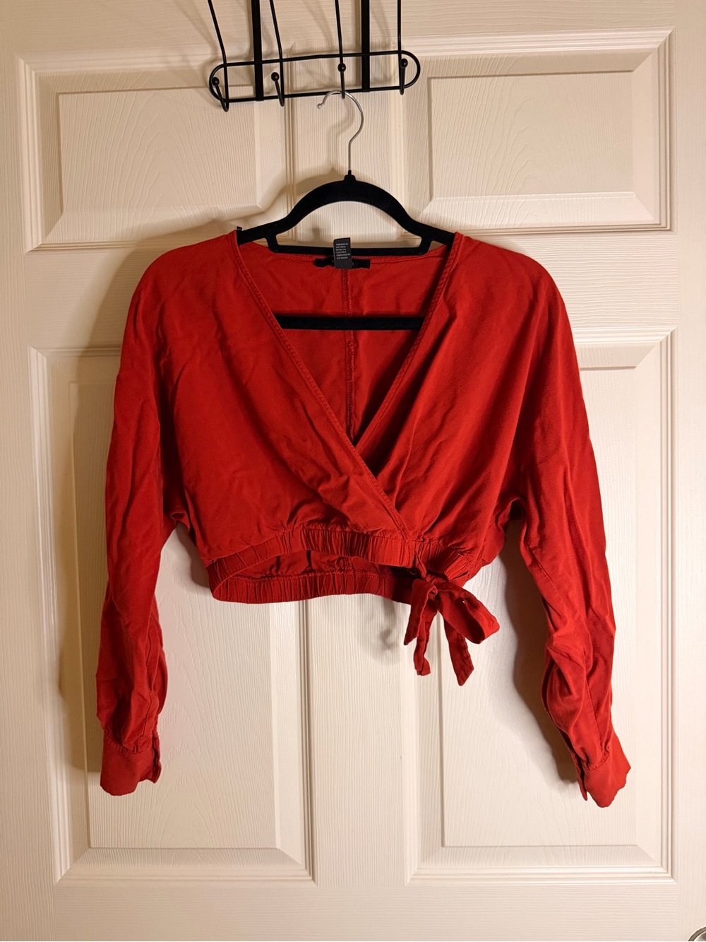 Forever 21 Red Wrap Crop Top – Size Medium